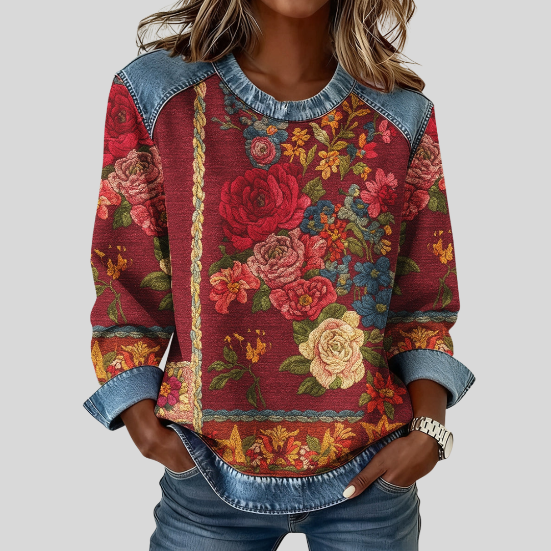 Junelle™ Floral-Patterned Sweatshirt