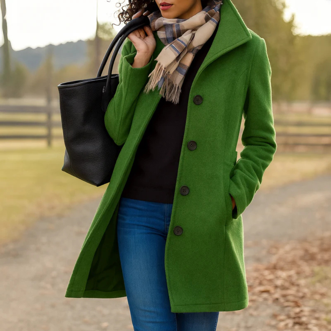 Aurora | Classic Coat with Matching Scarf