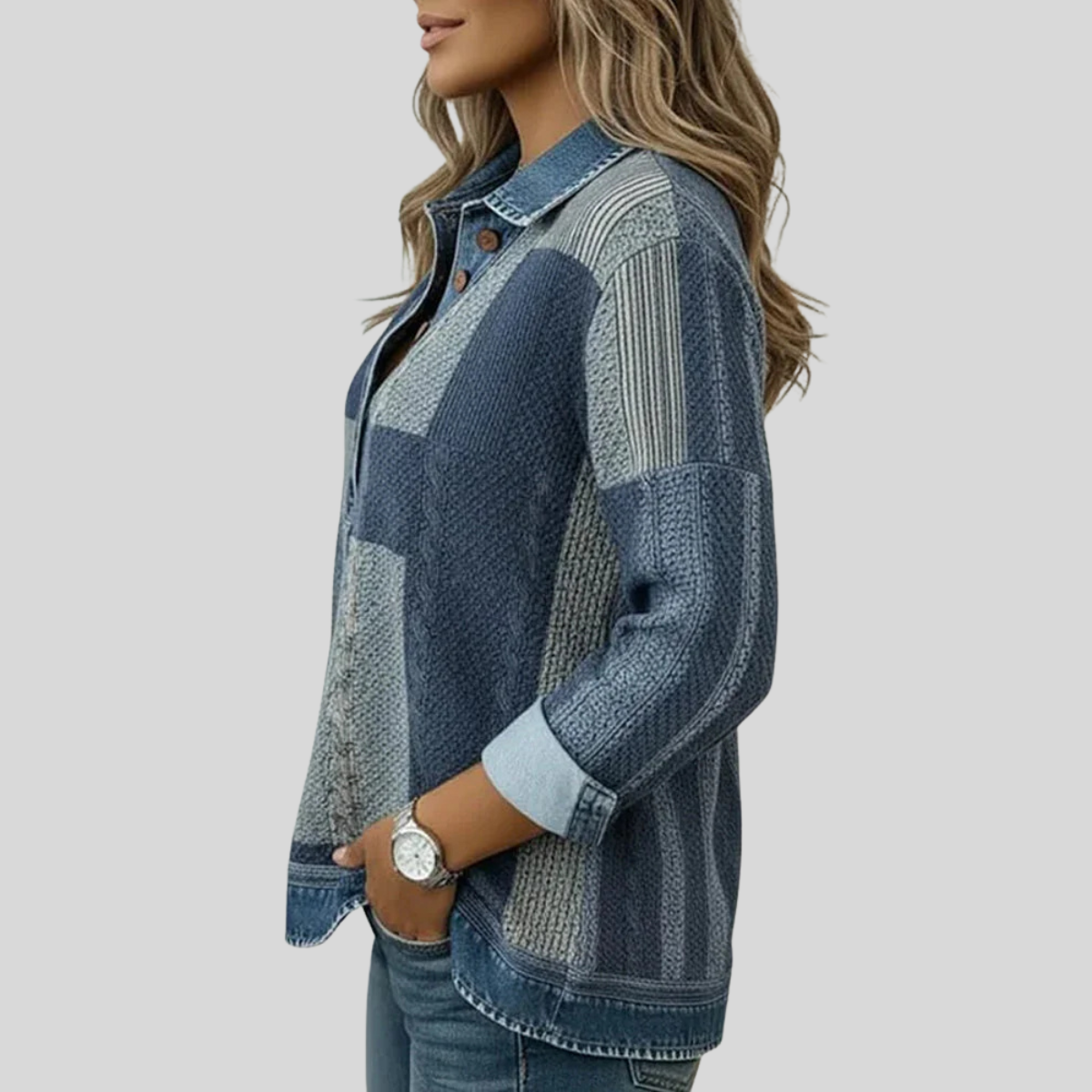 Meridell™ | Color Block Printed Sweatshirt