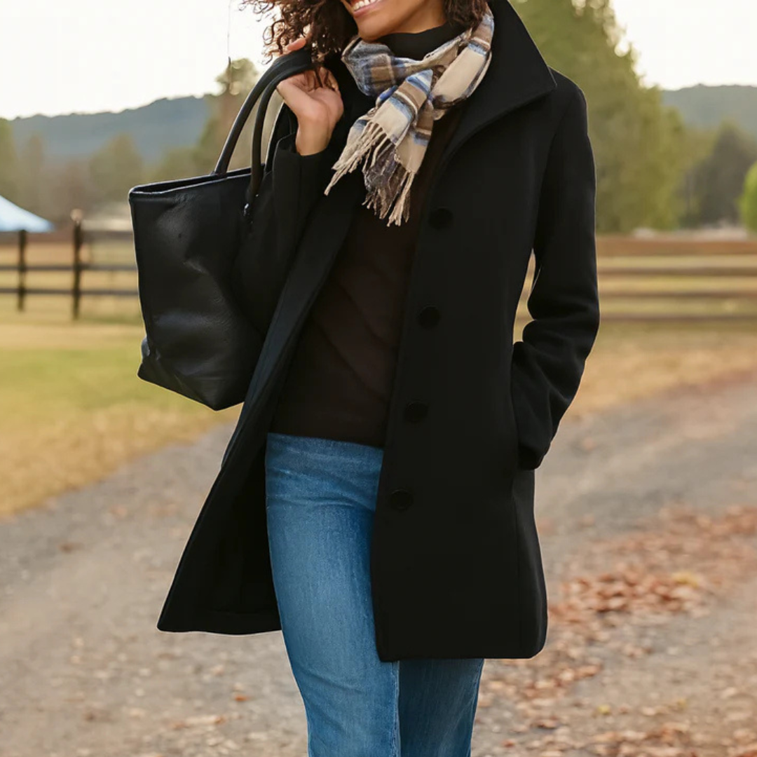 Aurora | Classic Coat with Matching Scarf