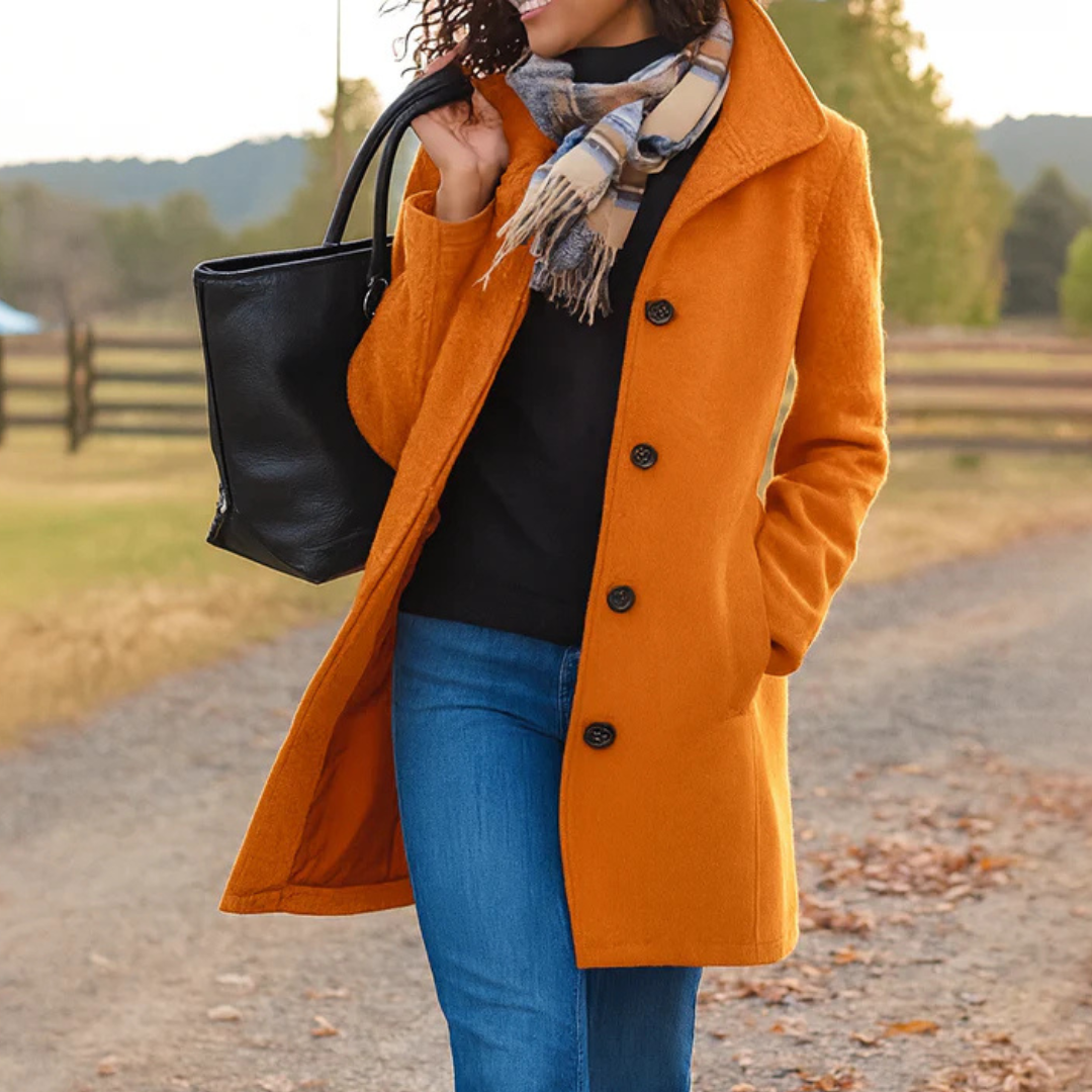 Aurora | Classic Coat with Matching Scarf