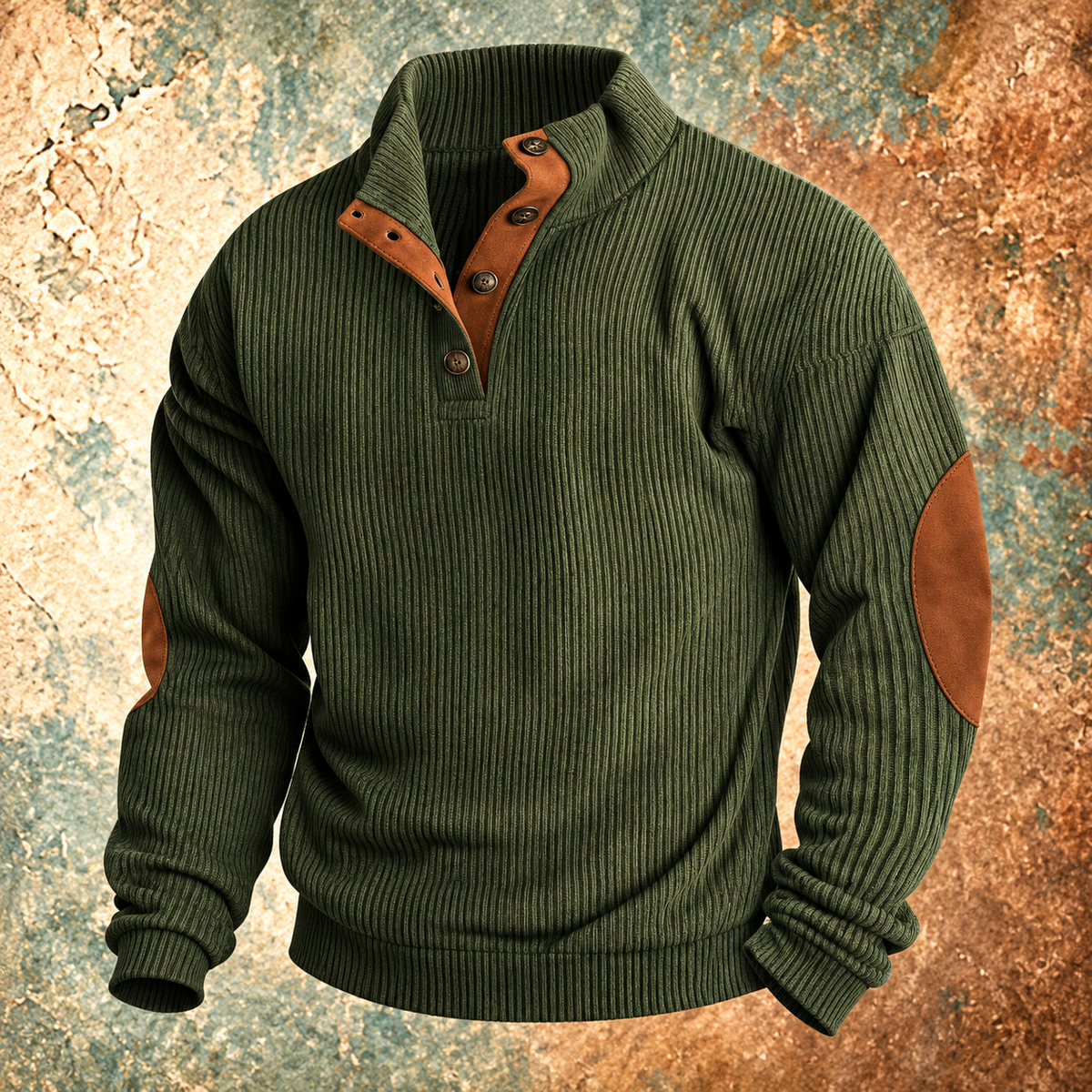 Hudson™ Corduroy Button-Collar Pullover