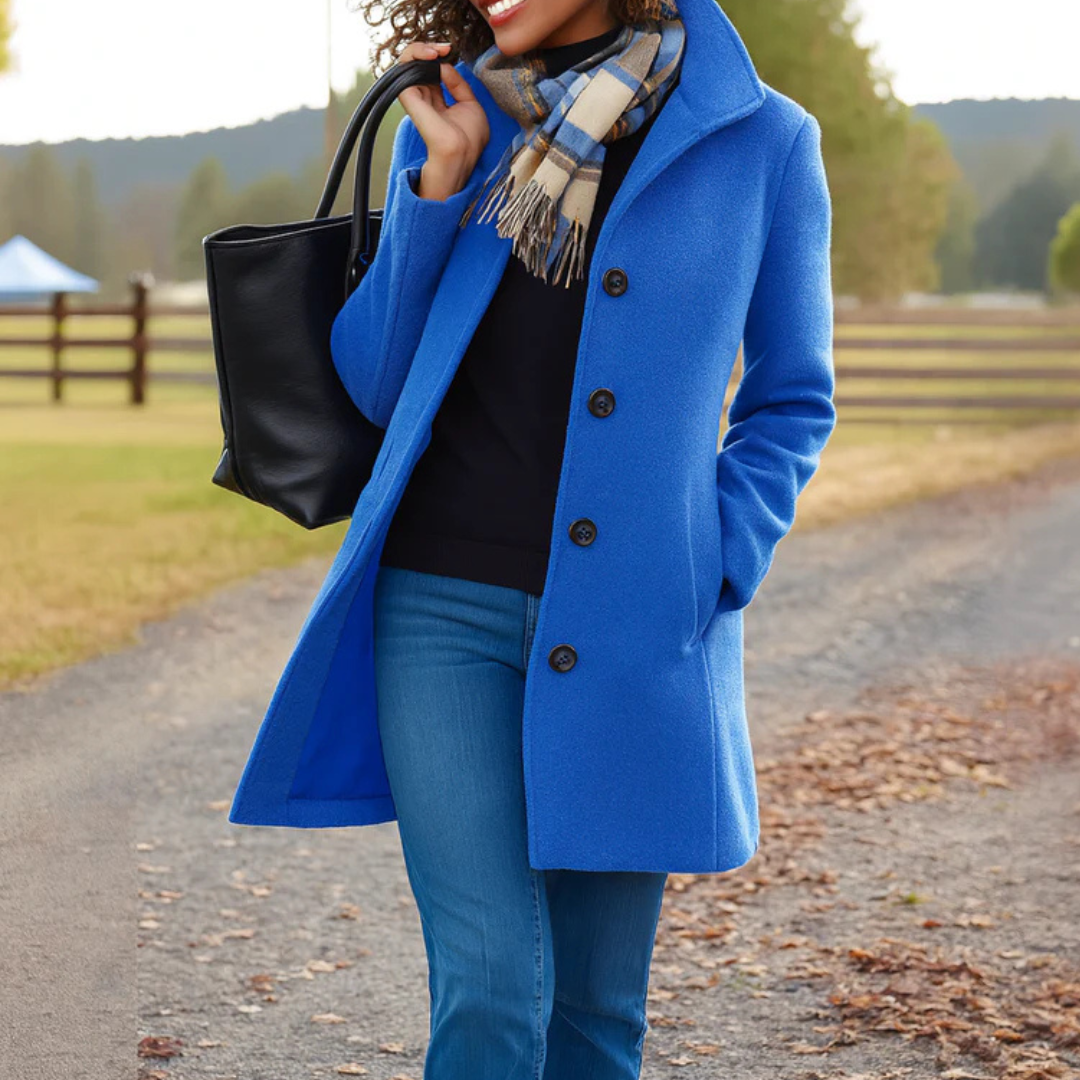 Aurora | Classic Coat with Matching Scarf