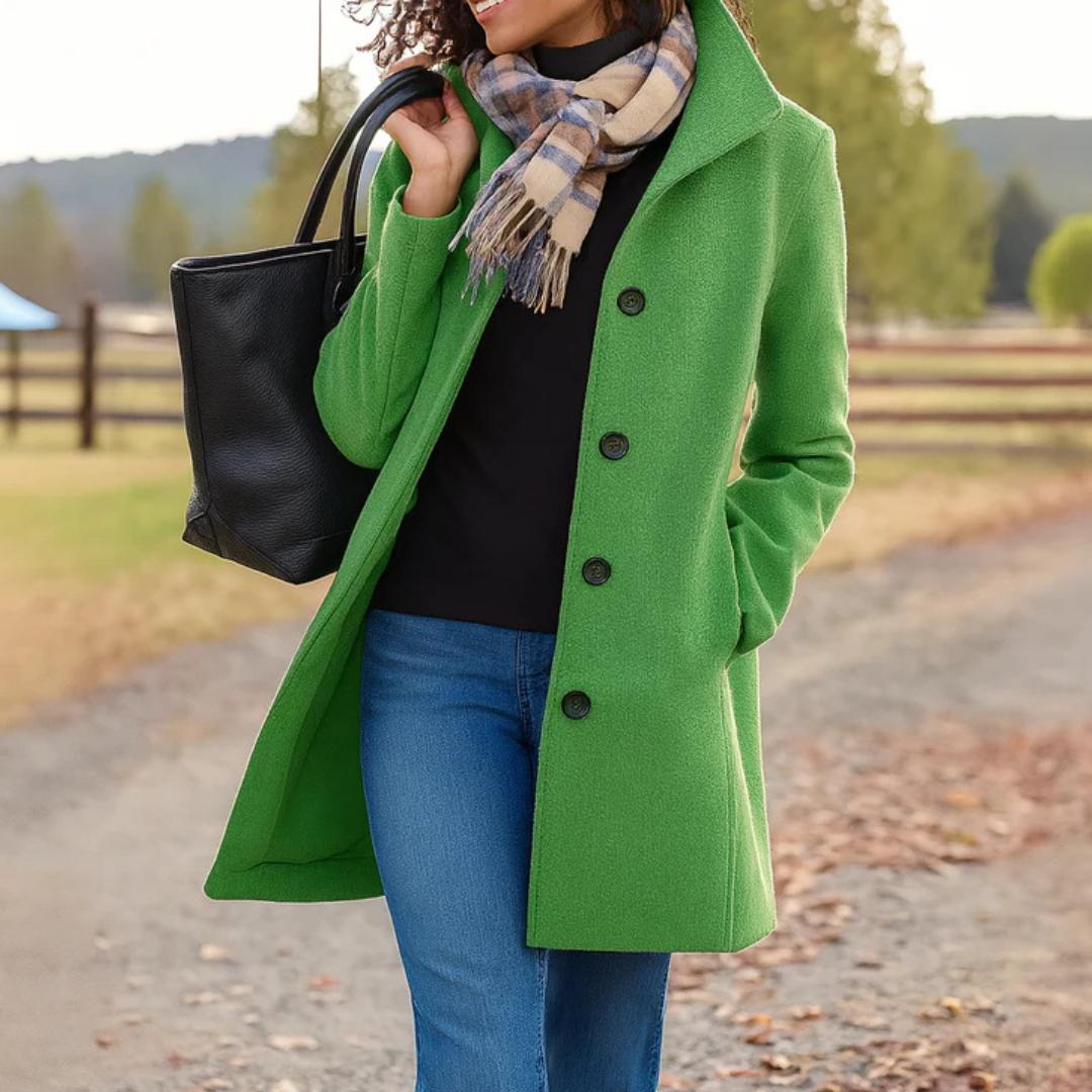 Aurora | Classic Coat with Matching Scarf