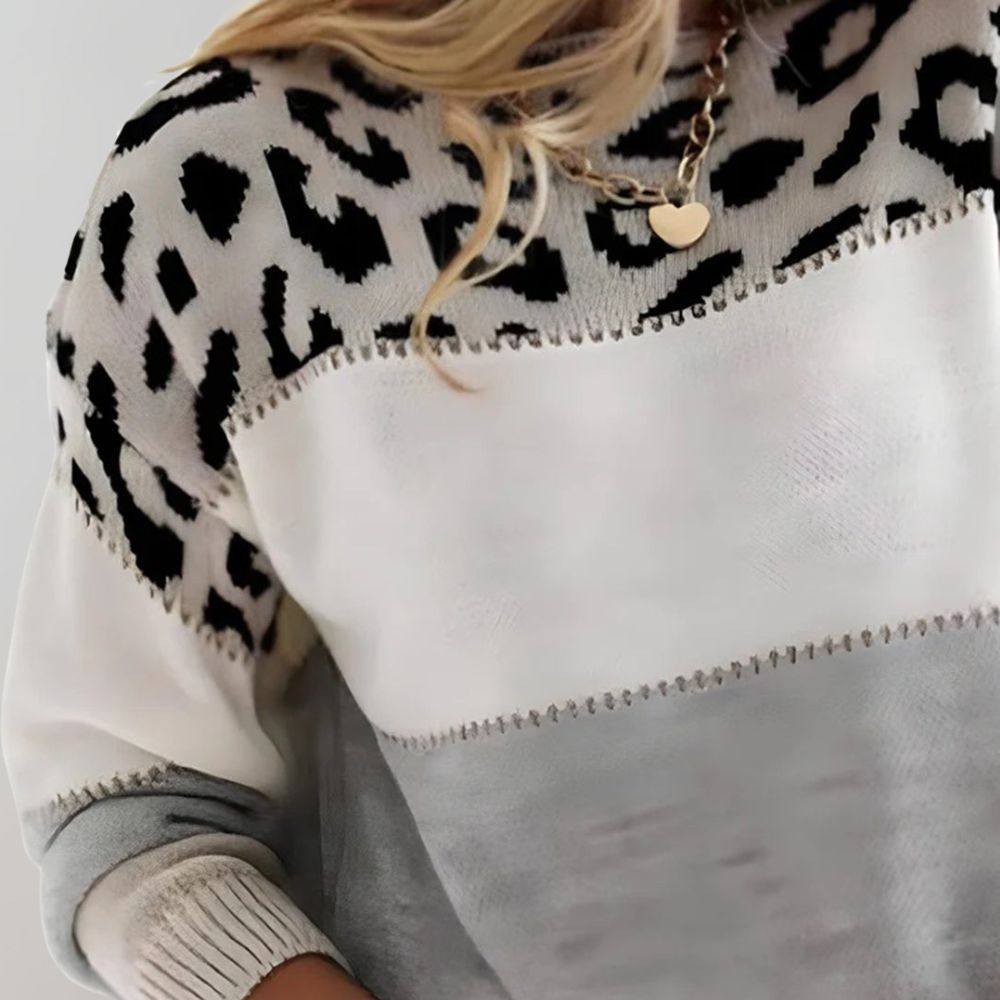 NORELLA | Elegant fine-knit jumper with animal details