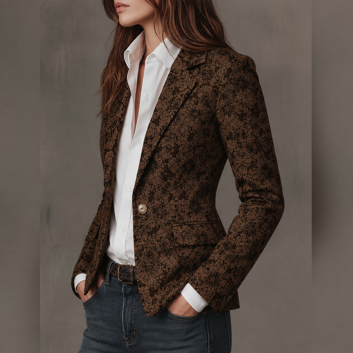 Estelle | Fitted Jacquard Blazer