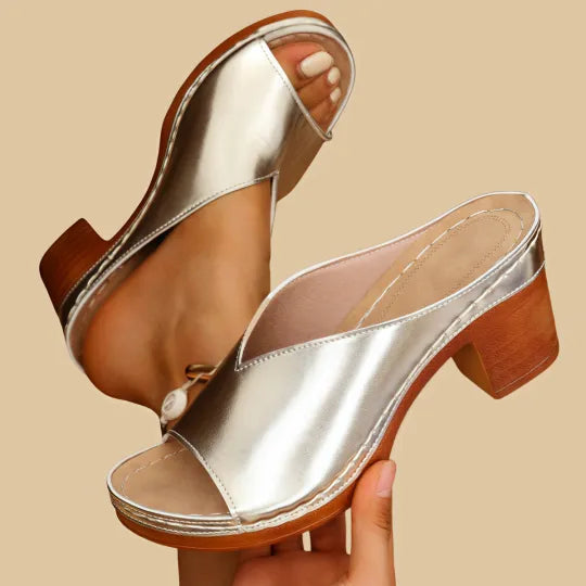 Mitchis | Orthopaedic Chunky High Heel Sandals