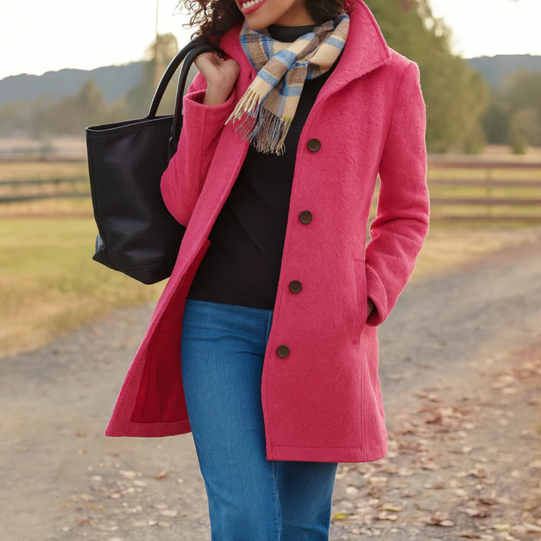 Aurora | Classic Coat with Matching Scarf