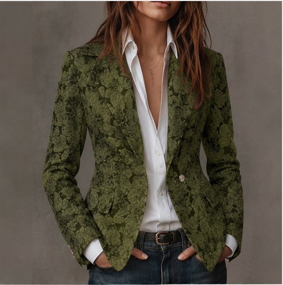 Estelle | Fitted Jacquard Blazer