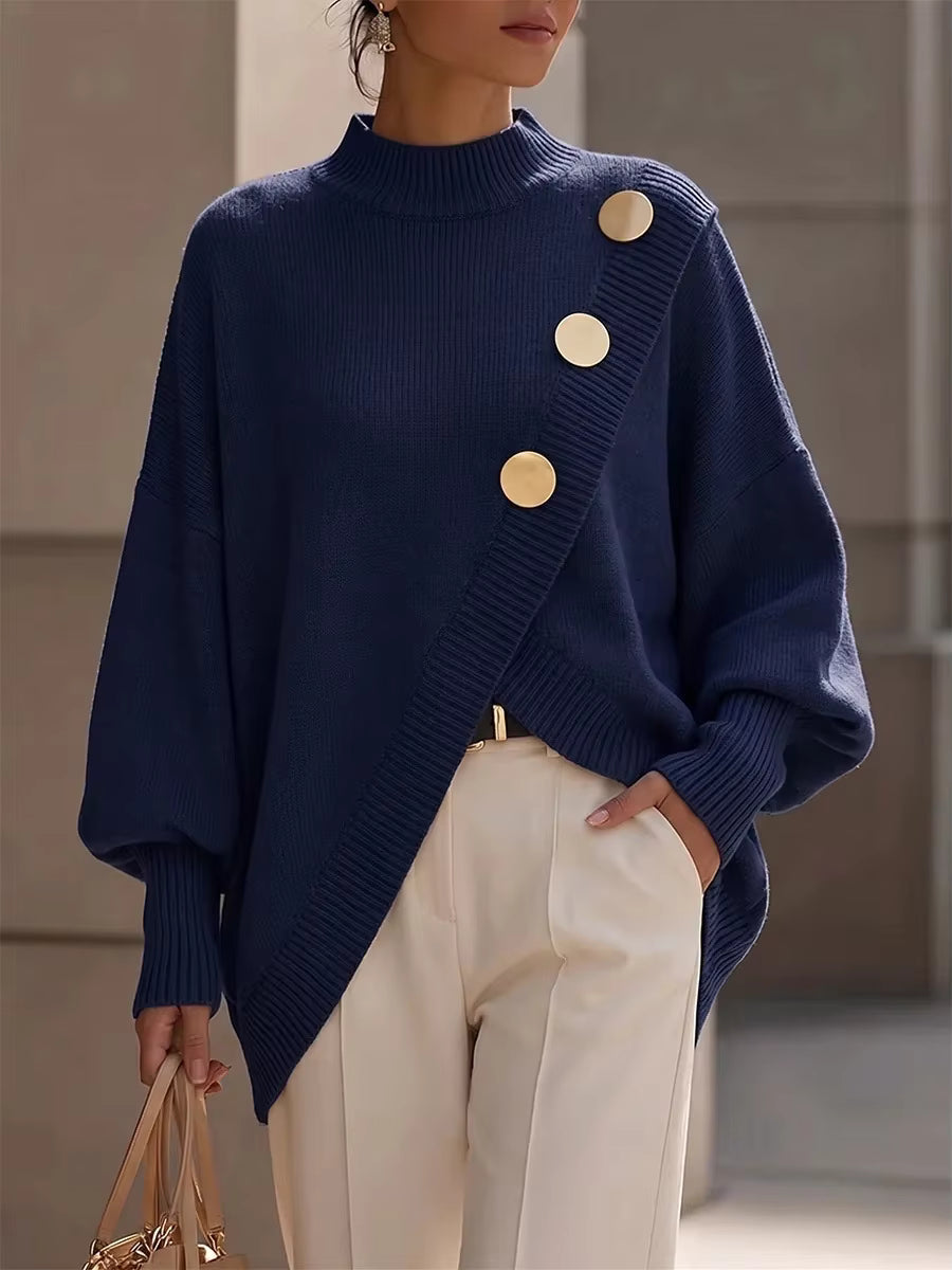 Amelia Button Detail Knit Sweater
