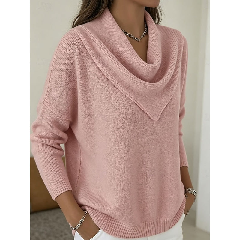 Cascada - Cowl Neck Knit Sweater Everyday Wear