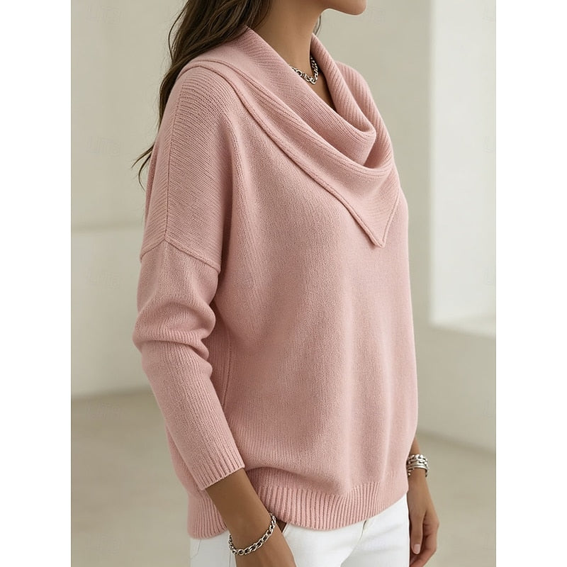 Cascada - Cowl Neck Knit Sweater Everyday Wear