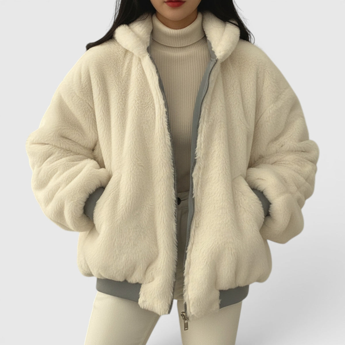 Amelia | Women's Casual Bomber Jacket Cozy Lightweight Everyday Jacket