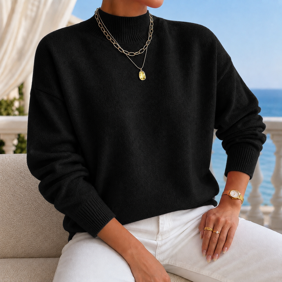 Cosima Mock Neck Sweater