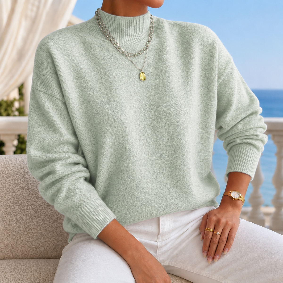 Cosima Mock Neck Sweater
