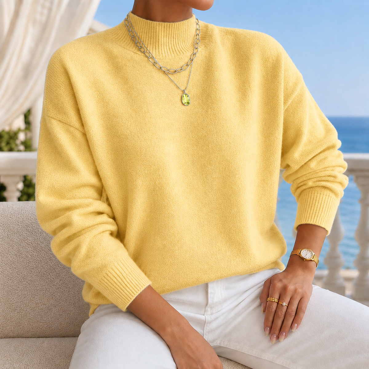 Cosima Mock Neck Sweater