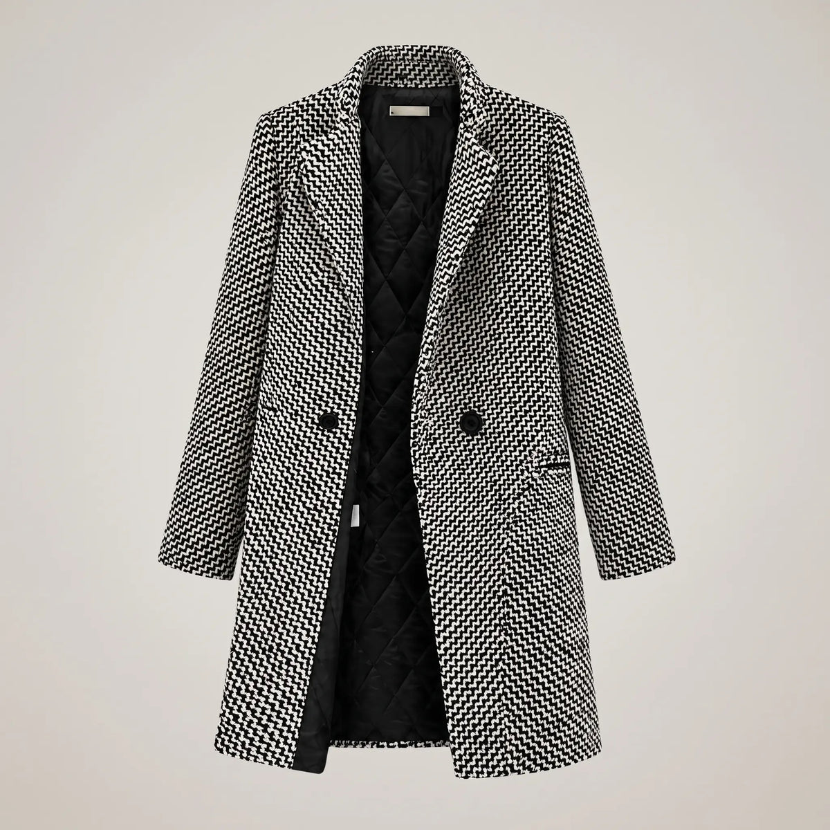 Via Elegant Long Coat — front