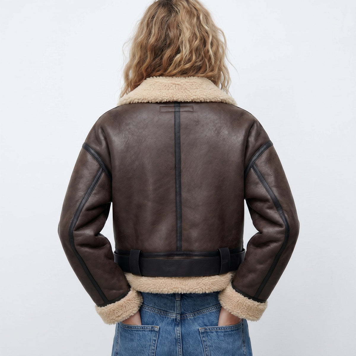 Mia | Women's Double-Sided Shearling Bomber Jacket