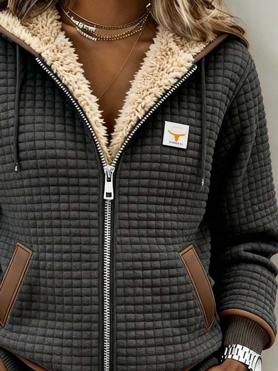 Sandra | Quilted Sherpa-Lined Hooded Jacket
