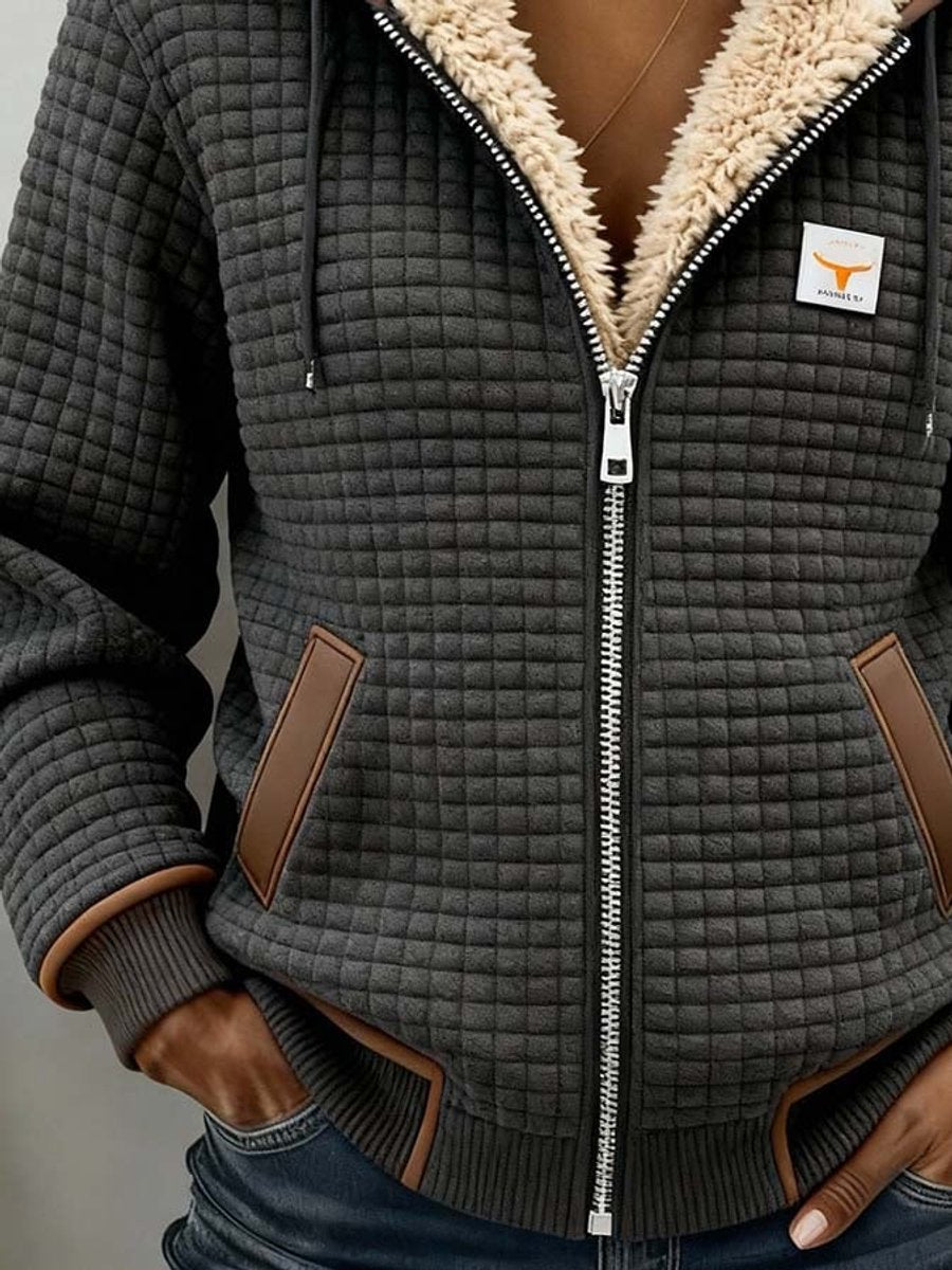 Sandra | Quilted Sherpa-Lined Hooded Jacket
